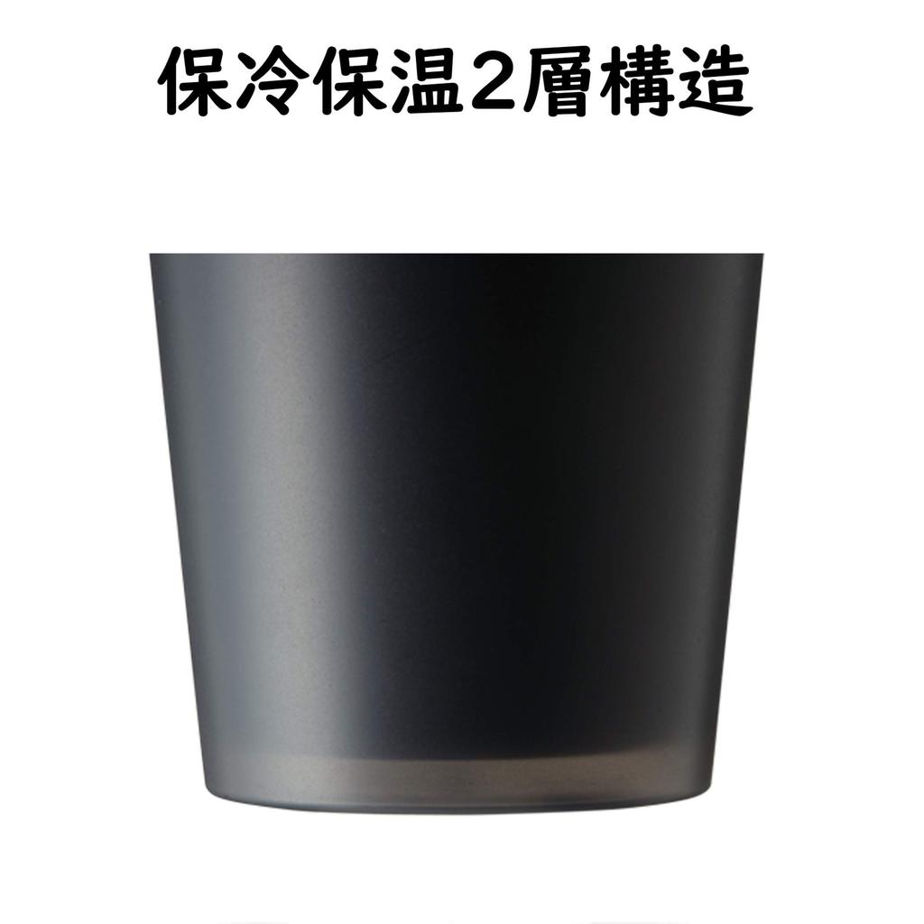 Gowell Tumbler Convenience Store Coffee Size 2 Layer Thermal Mug Drinking with 400ml Black (Direct Lid) TS-1307-009