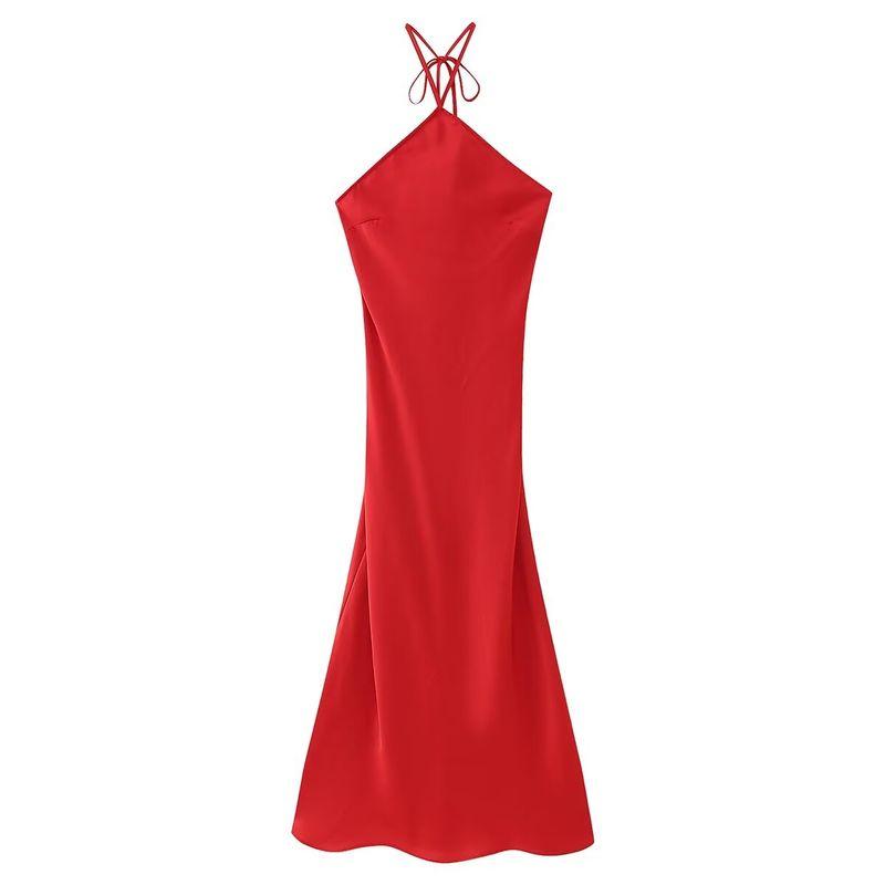 Kaslead New Arrival Women's Clothing Fashion Style Fashion Silm Silk Satin Texture Intimates Style Dress 3152276