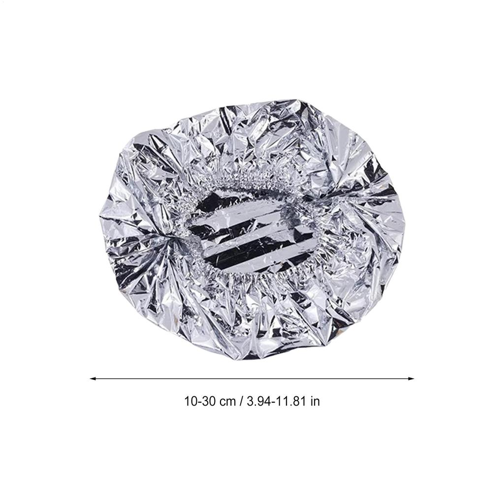 10pcs Aluminum Foil Food Covers Reusable Elastic Insulated Lid Freshness Preserving Bowl Covers For Home Kitchen Picnic