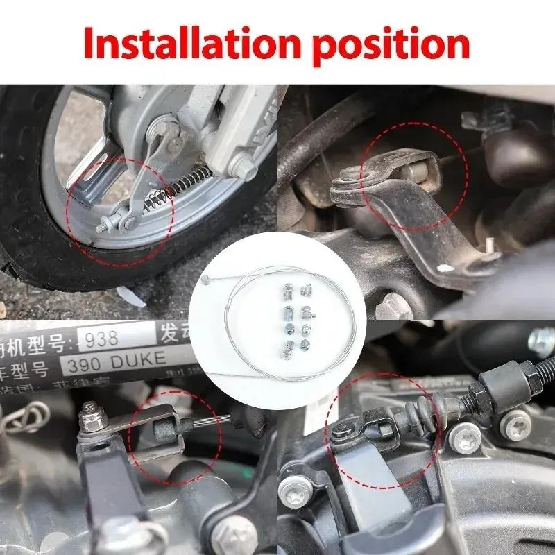 Universal Motorcycle Emergency Brake Clutch Throttle Cable Repair Kit All-in-One Stainless Steel Fix for AUTO Repair Accessories