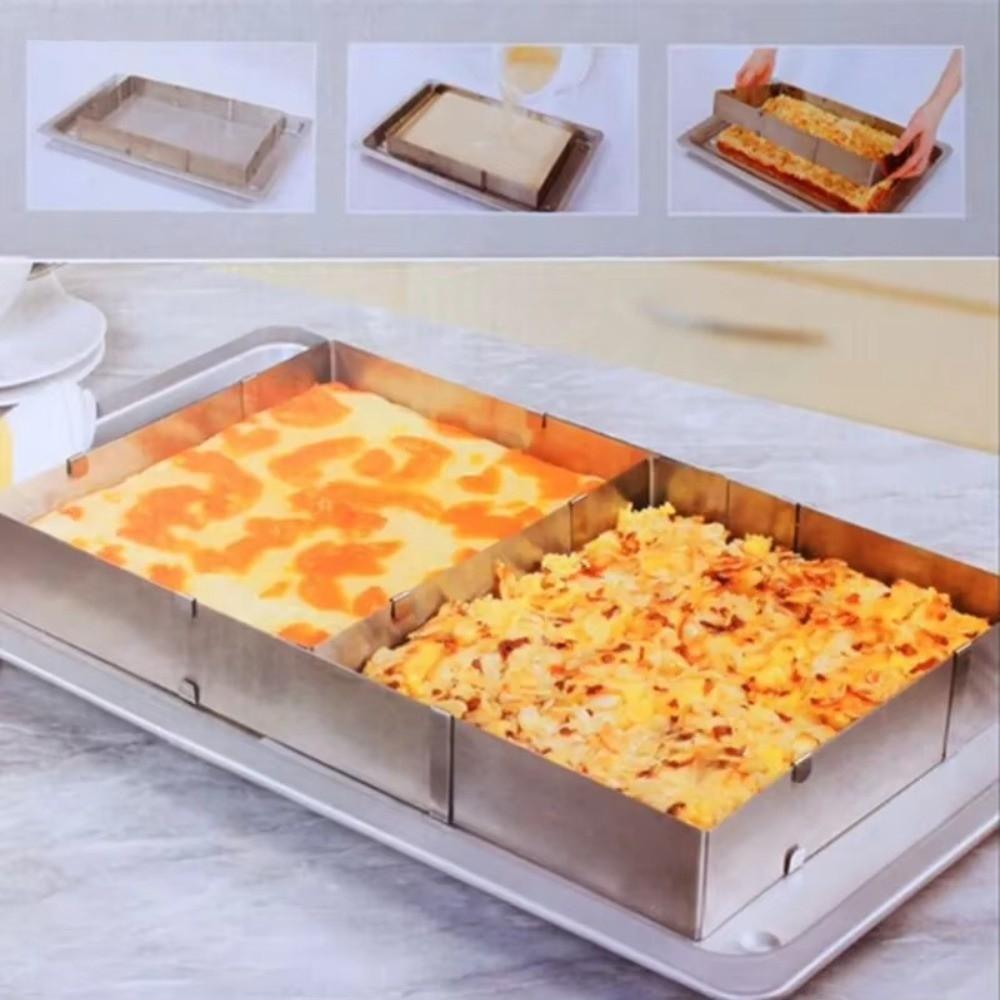 DIY Stainless Steel Baking Mould Square Dessert Baking Mould Mousse Cake Ring  Cake Shop