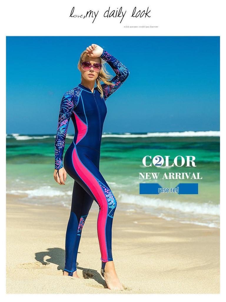 Women's Long-Sleeve Sun Protection Diving Suit for Swimming, Snorkeling & Surfing - Quick-Dry Jellyfish Suit