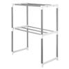 Retractable Stainless Steel Microwave and Bathroom Organizer Shelf