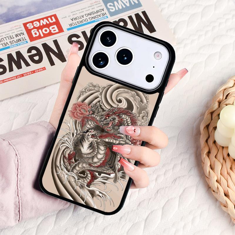 Ancient Japanese Dragon Phone Case For IPhone 17 16e 15 14 13 12 11 Pro Max Air Mini Soft Protective Cover