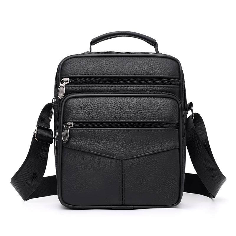 Men s Pu Leather Messenger Bag – Vintage Business Casual Shoulder Bag for Work Travel & Commute