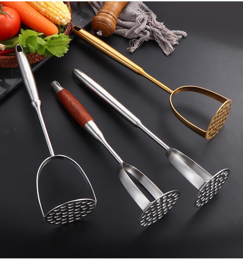 304 Stainless Steel Multifunctional Potato and Pumpkin Masher for Baby Food