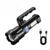 2 IN 1 Ultra Bright Portable LED Flashlight High-power Rechargeable Spotlight with COB Side Lights Supporting Telescopic Zoom