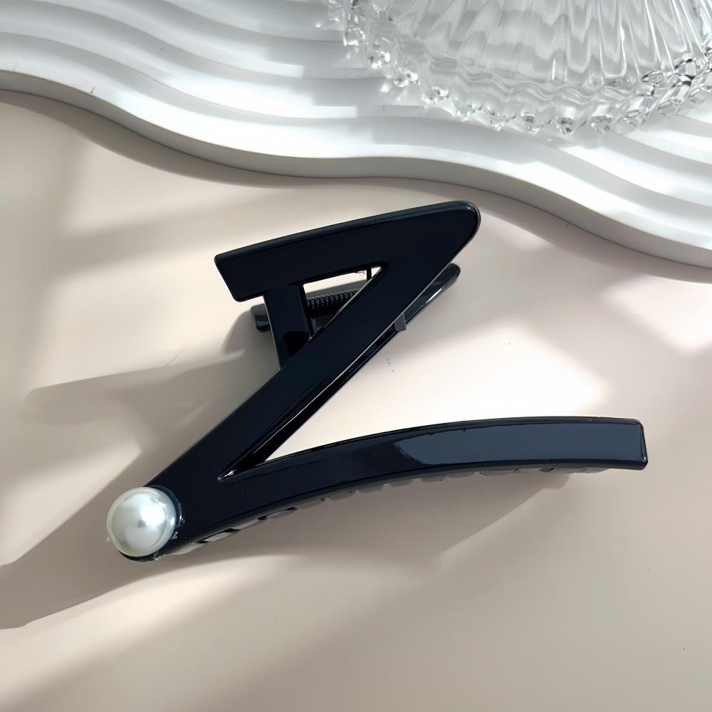 

New Simulated Pearl Large Hair Claw Clips for Women Girls Thick Hair Fashion Big Z shape Catch Hairpin Accessories Summer