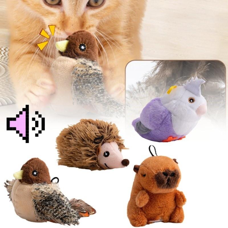Toys Touch Cat Induction Vocalizations Sparrows Parrots Hedgehogs Capybaras