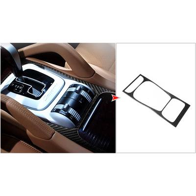 Car Gear Shift Water Cup Holder Panel Decoration Cover Trim Stickers For Porsche Cayenne Sport SUV 2003-2010 With Navigation