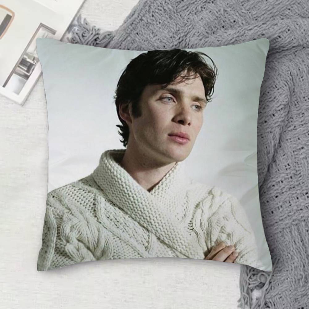 

CCillian Murphy Doublesided Printed Square Decorative Cushion Cover for Sofa Living Room Home Decor 30x30 cm