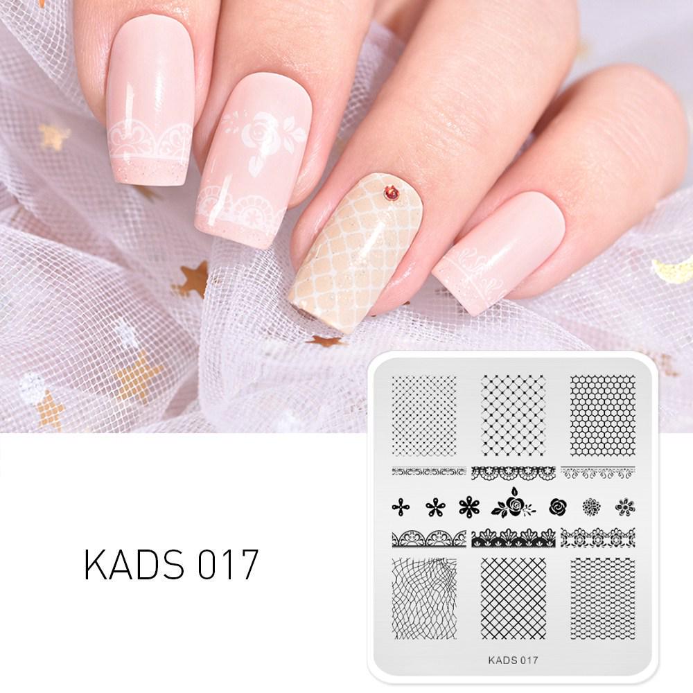 kads Nail Stamping Plates Nail Art Printer Template Stamp Nails Accessories Manicure Design Nail Art Tools Manicure Stamp