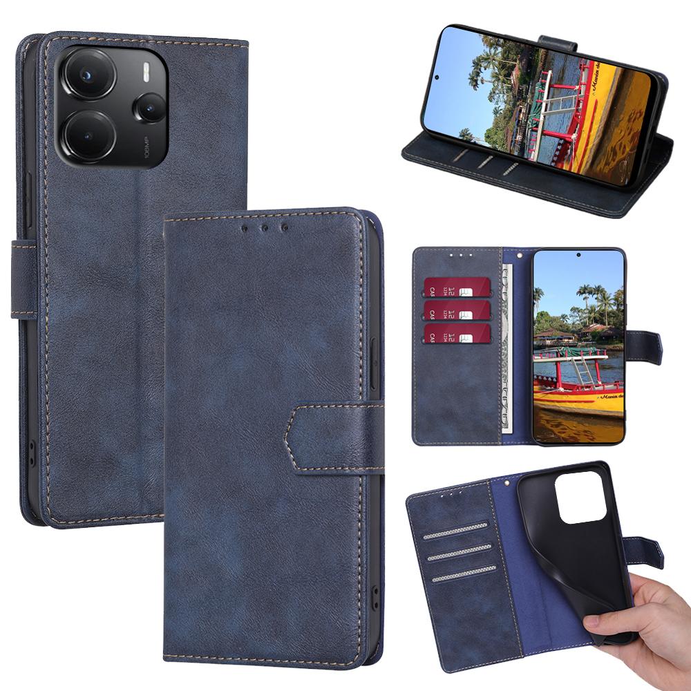 For Xiaomi Redmi Note 14 4G (164.84mm) Case Leather Phone Cover with RFID Blocking Wallet