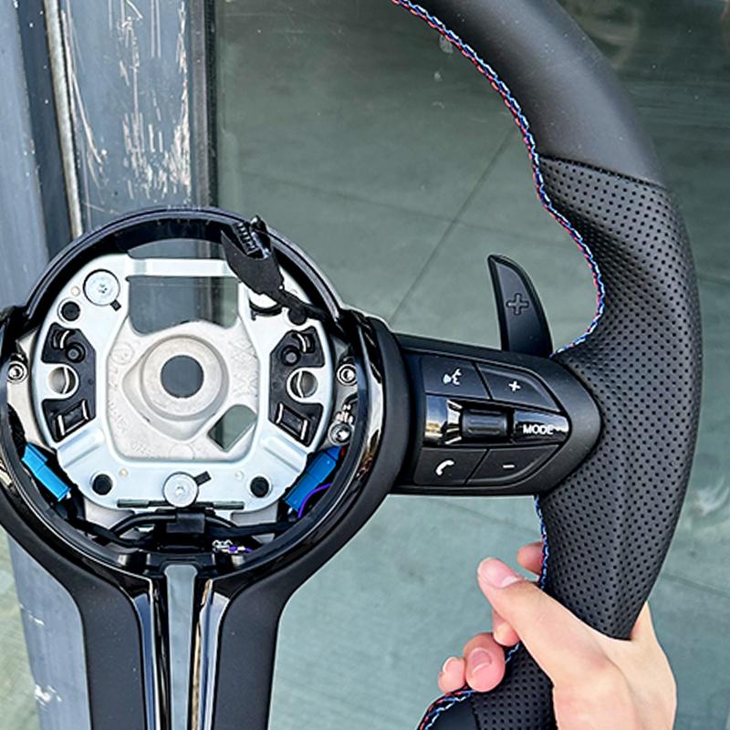Suitable for BMW F30 F10 F31 F20 E90. The Steering Wheel Is Made of Leather Material and Can Be Changed from Old To New