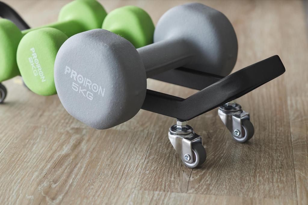 Yamazaki Dumbbell Rack with Tower 20kg Load Suitable for Under Sofa or Dumbbell Item Number 10951 Casters, Black, W45.4×D11.5×H11.5cm, Series,