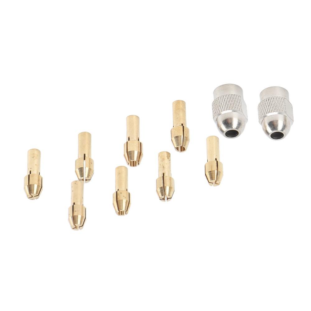 10PCS Brass Collet Chuck Set Precision Quick Change Drill Chuck  Electric Drills