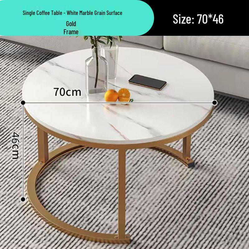 Round Light Luxury Coffee Table for Small Living Spaces