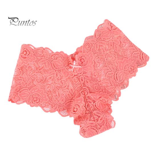 

Женские трусики с цветочным кружевом и низкой талией, эластичные сексуальные дышащие трусы для девочек, повседневная одежда и сон L розовый