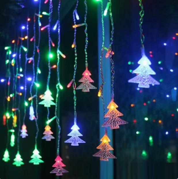 

LED Snowflake Curtain Lights - Christmas Icicle Decoration for Indoor/Outdoor Parties 4m Wave 96 Lights EU Plug