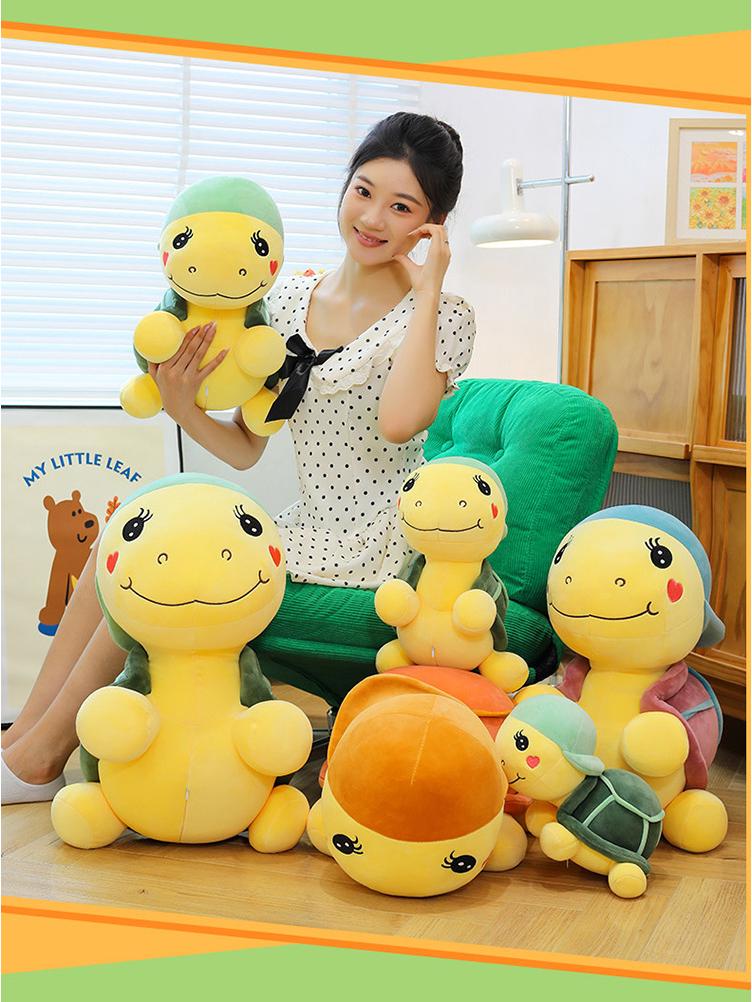 Adorável Tartaruga de Pelúcia com Capuz Almofada Presente