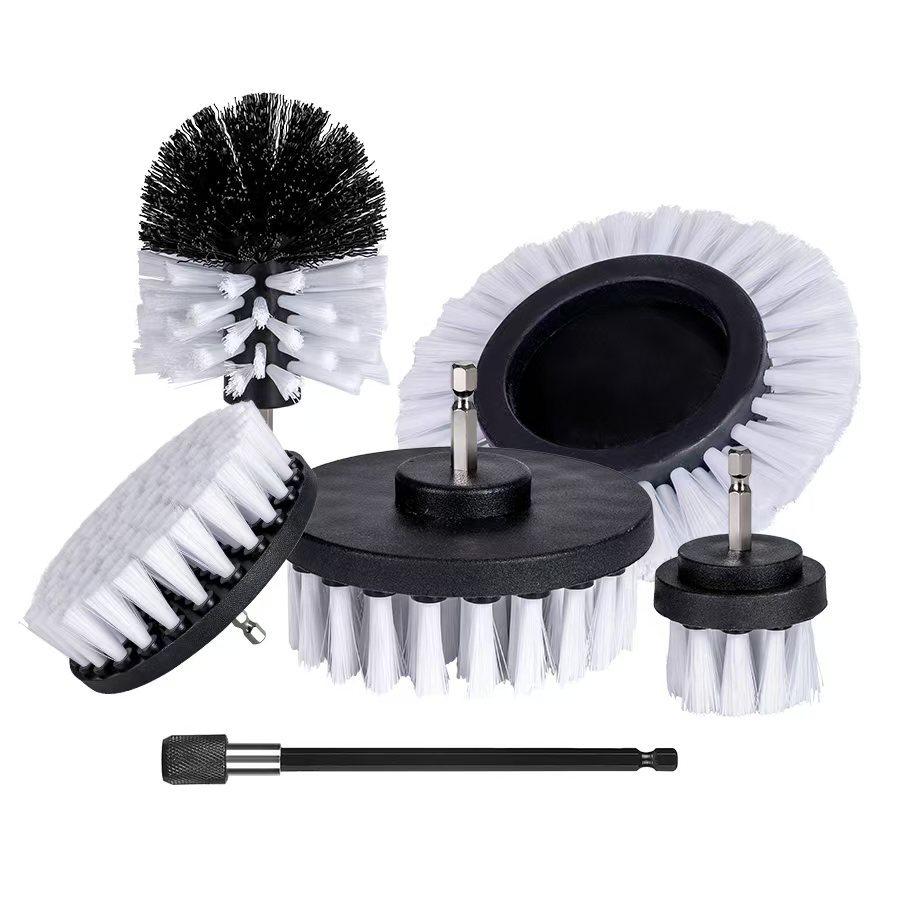 Elektrischer Bohrbürstenaufsatz Set Power Scrubber Bürste Autopolierer Küchen-Badezimmer Reinigungsset Toilettenreinigungswerkzeuge
