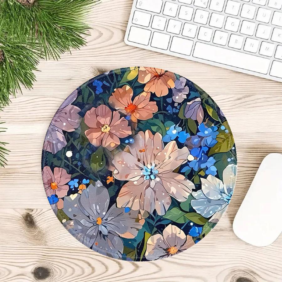 

Beautiful Flower Pattern Anti slip 1pc Mouse Pad Computer Laptop Pad Desk accessories Game Console Pad Keyboard Mouse Pad office 200x200x2mm