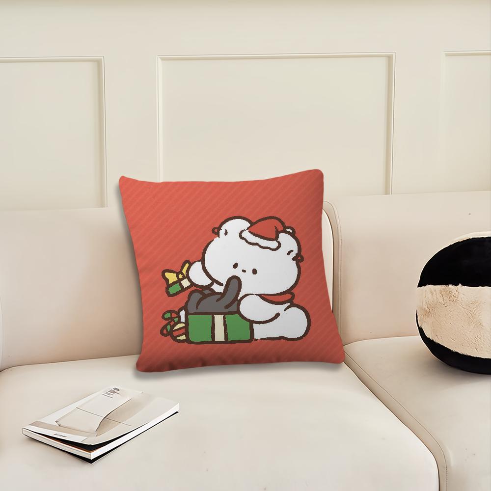 Christmas Cartoon Cute Kitten cushion cover Pillow Cover Decoration Room Home Sofa living Office Car Nordic Simplicity