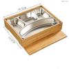 304 Stainless Steel Business Lunch Box High-grade Japanese Bamboo Lunch Box Hotel Compartment Dinner Plate