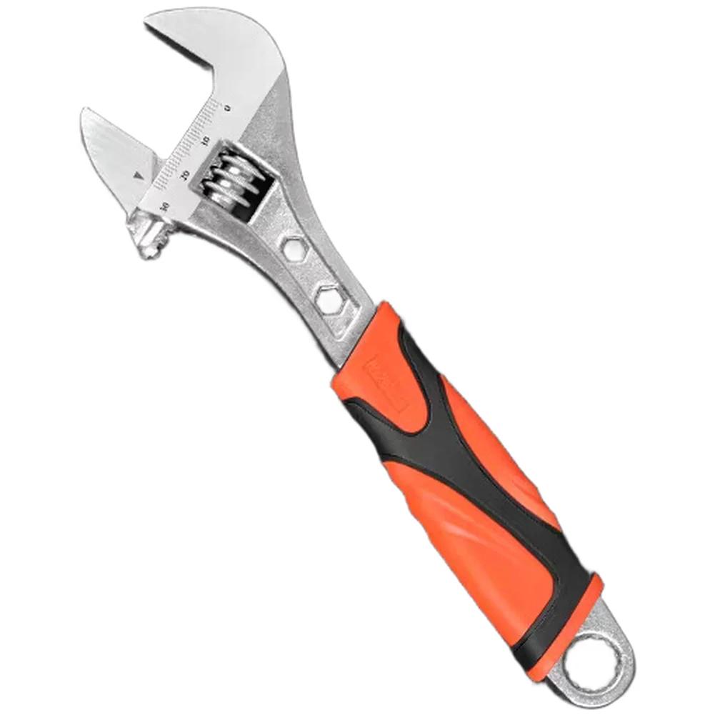 

Adjustable Wrench Multi Purpose Short Handle Plumbing Tool Anti-Slip Rubber Grip Wrench Hand Repair Tools