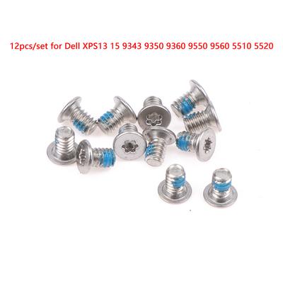 12Pcs Laptop Bottom Case Screw Set For Dell Xps13 15 9343 9350 9360 9550 9560 5510 5520 9365 For Laptop Bottom Case