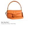 Coach Pillow Tabby Sheepskin Handbag Medium Women's Preserved Fruit Orange CC305-B4S9U