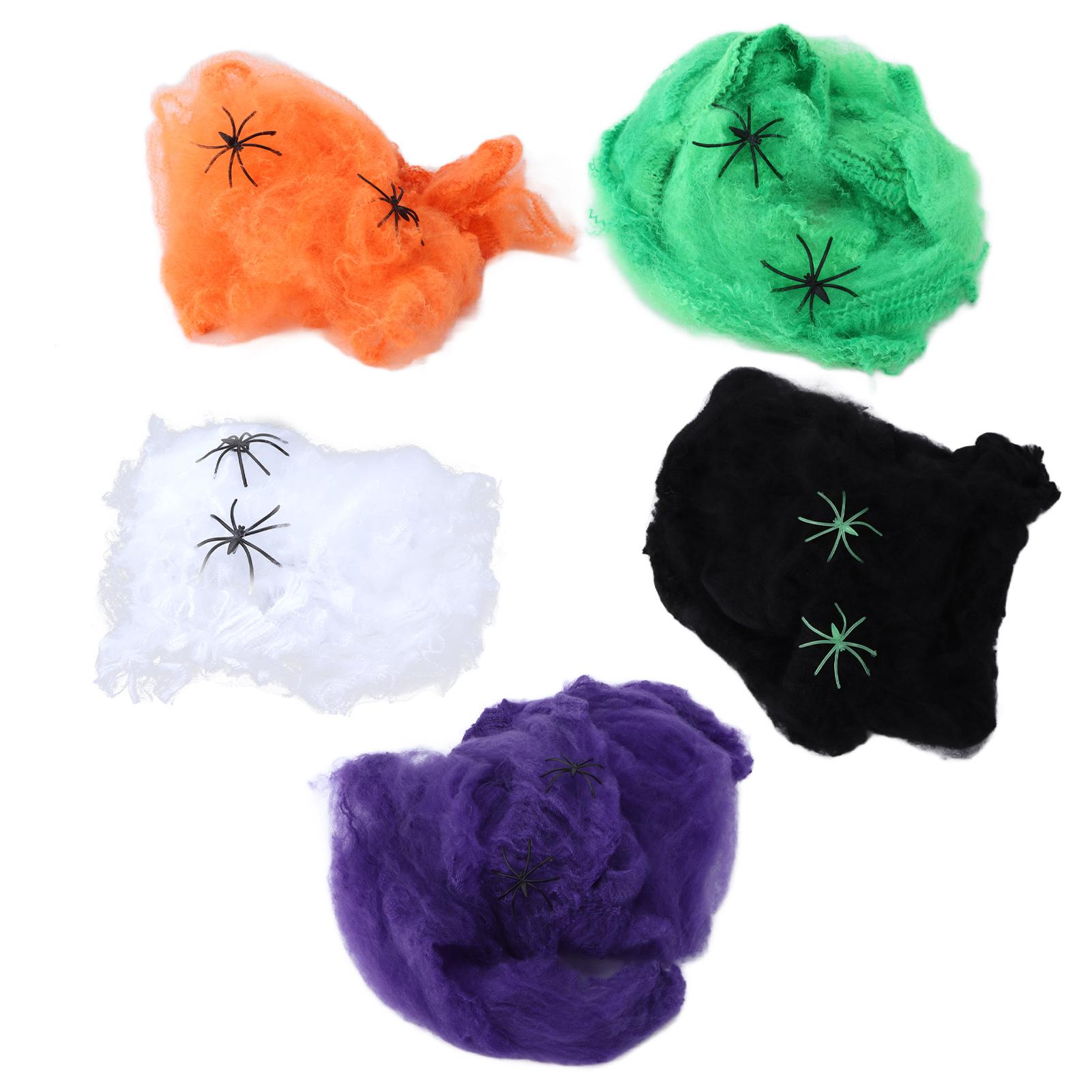 

5шт паутина ужасные яркие масштабируемые декоративные принадлежности для Хэллоуина для использования в помещении и на открытом воздухе