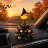 Yellow Duck Christmas Ornament Halloween Tree Topper, Small Witch Topper with Vivid Metal Spring Base for Gothic Home Decor, Holiday Party Supplies