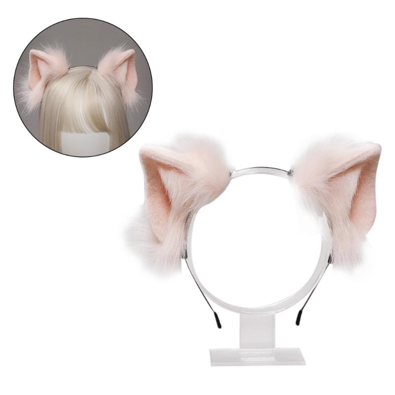 Lolita Headbands Furry Animal for Cat Ears Headwear  Kawaii Hair Hoop for Halloween Cosplay Headpiece Party Supplies