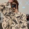 Spring and Autumn New High-end Imitation Cotton Pajamas Women's Summer Long-sleeved Trousers Set Women's Loose Large-size Loungewear