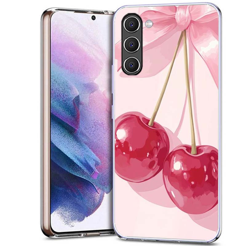 Cherry Bow Phone Case for Samsung A54 A14 A24 A34 A17 A37 A57 A55 A35 A25 A15 A13 A23 A33 A53 A07 A05S A04S A03 A73 Galaxy Note