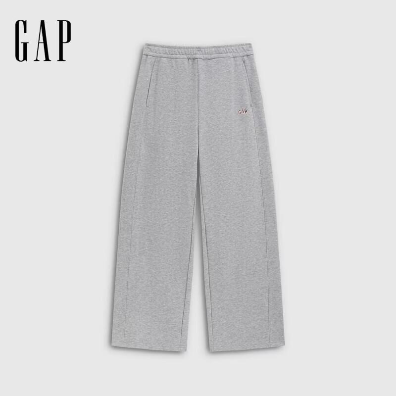 GAP Women's 2026 Spring Embroidered Logo Loose Mid-Waist Wide-Leg Sweatpants