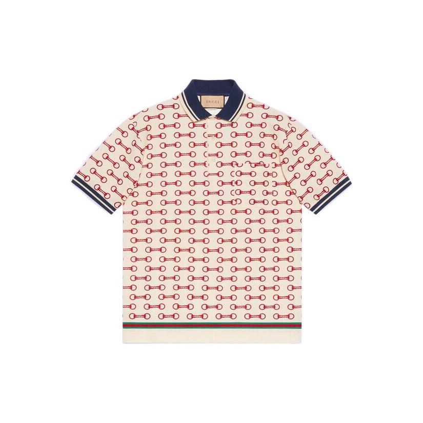 Gucci FW22 Polo Shirt Men's Ecru 717391-XJEWA-9376