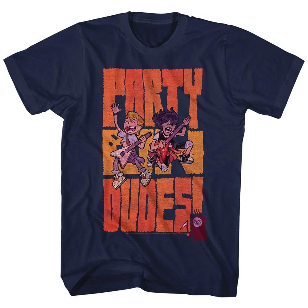 

Bill & Ted s Excellent Movie Party On Dudes Cartoon Drawing Men s T shirt S