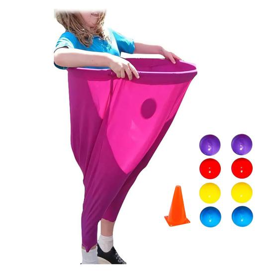 Bestemorbukser Hagespillsett for Voksne Store Bestemorbukser med Sprettball og Markørkegle Utendørs Feltkastespillsett for Lagstafett Familiesammenkomst