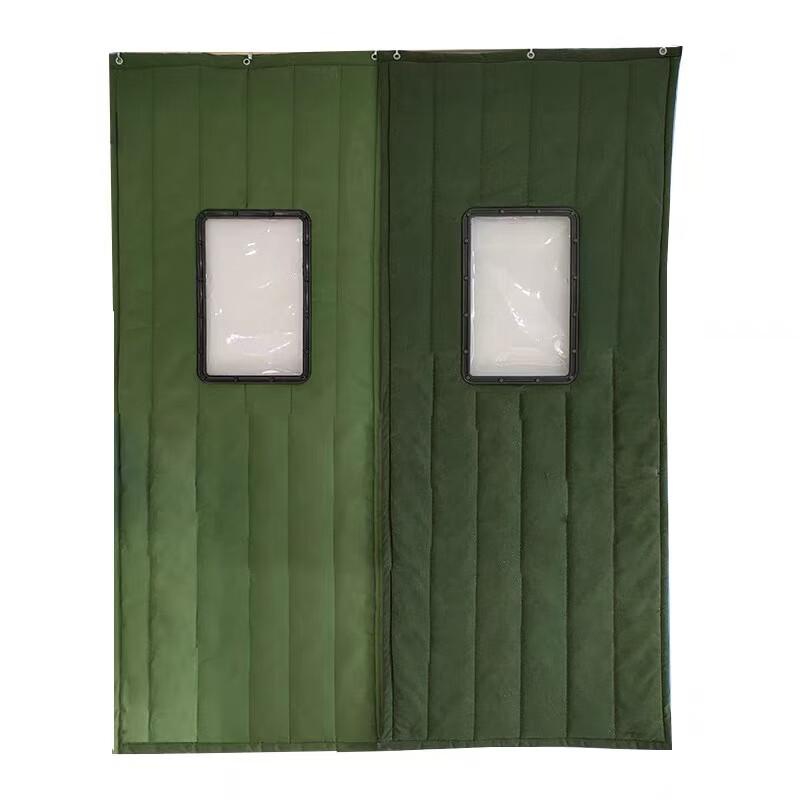 Thick Insulated Door Curtain with Window