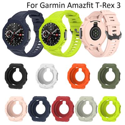 Garmin Amazfit T-Rex 3 Akıllı Saat İçin Silikon Koruyucu Kılıf Kapak Yedek Aksesuarlar Çerçeve Kılıflar Ekran Koruyucu Kabuk
