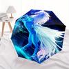 Enchanted Unicorn Fantasy Art Print - Magical Forest SceneUmbrella, Portable 3-Fold Umbrella for Men & Women,Christmas Gift ES306