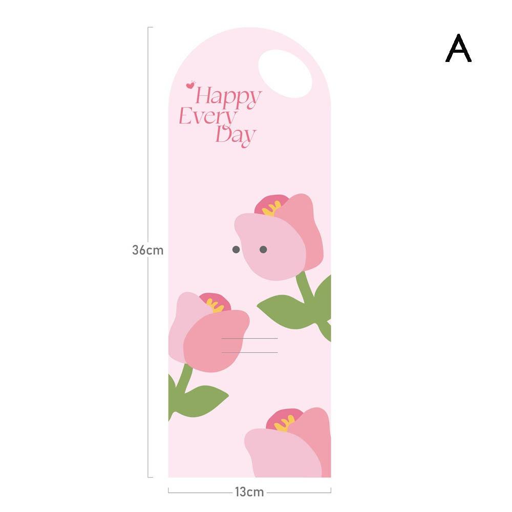 5pcs Carnation Flower Card Handheld Flower Insert Bag New Flower Tote Bag  Teachers' Day