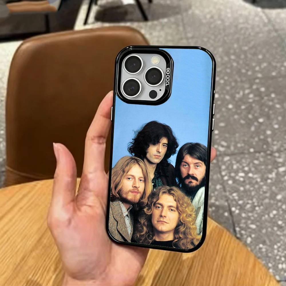 

Крутой чехол для телефона Z-Zeppelin L-Led для iPhone 17, 16, 15, 14, 13, 12, 11 Plus, Pro Max, цветной, посеребренная внутренняя крышка iPhone17PRO