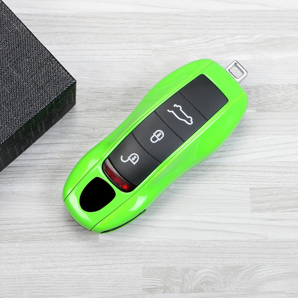 For Porsche Key Case Cayenne Macan911 Paramela 718 Taycan Lizard Green Original Car Color