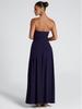 2025 European & American Diagonal Spliced Strapless Evening Gown - Sexy Ruched Long Dress for Women