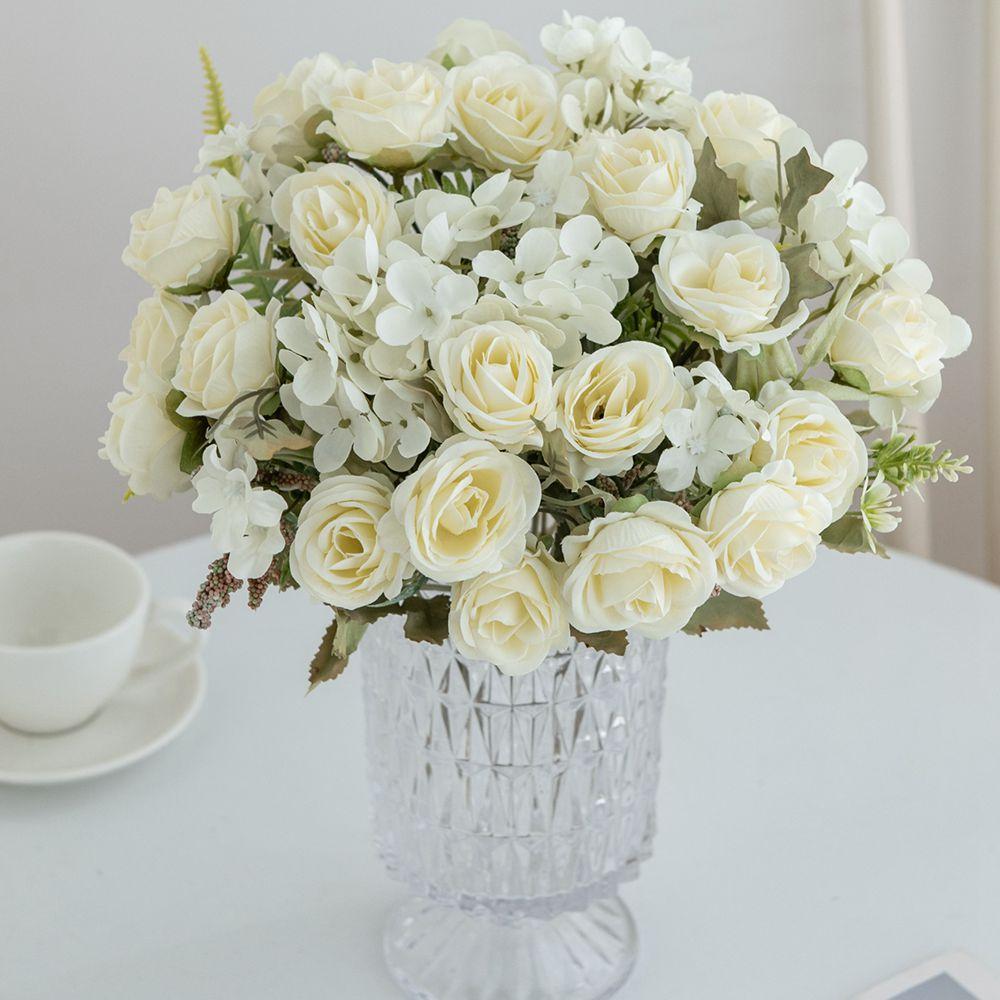 1/3PCS Artificial Flowers Silk Roses Festival Home Vases Outdoor Garden Bonsai Wedding Bridal Bouquets Room Table Decor DIY Gift