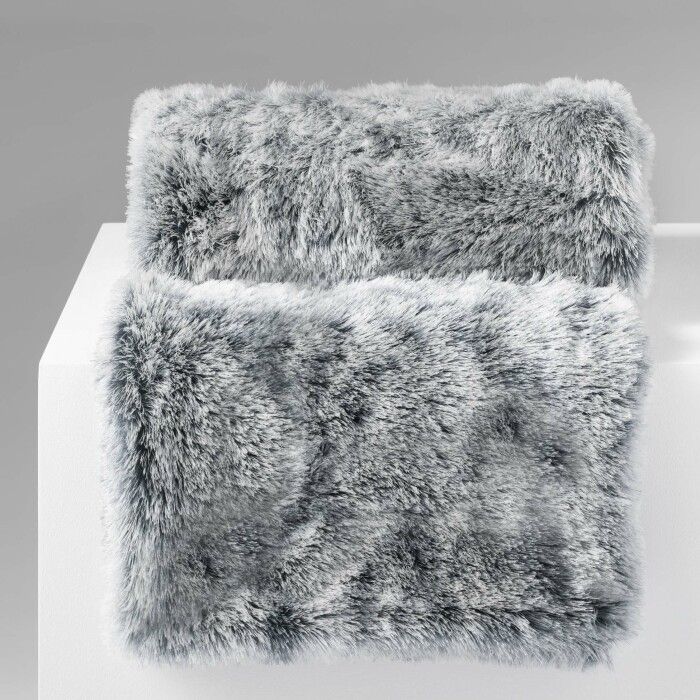 Plaid 180 x 220 cm imitation fourrure – Antartic Gris