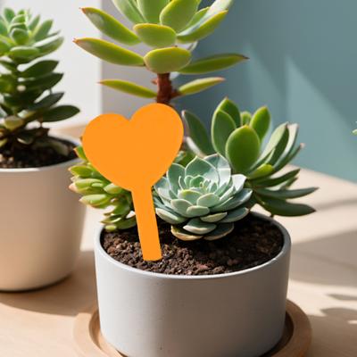 Yousheng 100Pcs Heart Shape Plant Tags Waterproof Gardening Labels Reusable Plastic Plant Markers for Plant Pots Flower Beds Herb Gardens